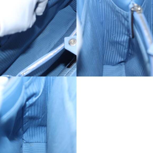 FENDI Hand Bag Leather Blue - Picture 13 of 14